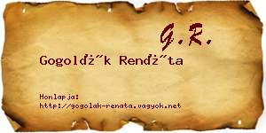 Gogolák Renáta névjegykártya